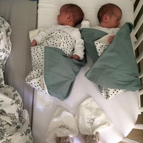 Co Sleeping With Twins, Twin Baby Beds, Twin Bassinet, Ocean Winter, Baby Bedside Sleeper, Twin Baby Rooms, Twin Cribs, Sleeping Twins, Bedside Bassinet