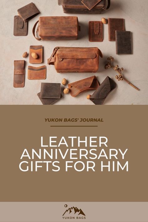 Leather anniversary gifts for him are a classic and timeless way to show your love and appreciation. From wallets and toiletry bags to bags, there's a leather gift for every style and taste. Whether you're celebrating your first or your fiftieth anniversary, a leather gift is the perfect way to mark the occasion and create a lasting memory. Leather Anniversary Gift For Him, Leather Gifts For Men, Leather Anniversary Gift, Leather Anniversary, Anniversary Gift For Him, Leather Accessory, Anniversary Gifts For Him, Leather Gifts, Leather Journal