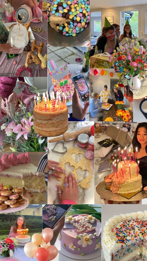 The Messy Birthday, Party Collage Aesthetic, Messy Birthday Aesthetic, Birthday Mood Board, Party Noob, Party Collage, Collage Party, Birthday Photo Collage, Cute Birthday Pictures