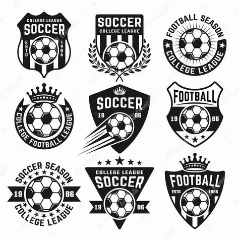 Football Logo Design, Sports Badge, Football Or Soccer, Soccer Season, Team Badge, Soccer Logo, Club Badge, Sports Logo Design, Grunge Vintage