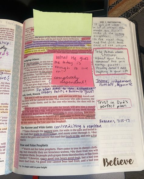 MATTHEW 6:33 🦋🩵🌸💕 I love washi tape in the Bible ☺️🤭 Matthew 6:33 “but seek first the kingdom of God and his righteousness and all these things will be added to you!” What does it look like to be completely dependent on God and trust He will provide enough for today? For Matthew 6:34 also says “ therefore do not worry about tomorrow for tomorrow will worry about itself. Each day has enough trouble for its own” #matthew #matthew6 #matthew633 #biblejournaling #biblestudy #godwillprovide ... Matthew 6 Bible Notes, Matthew 6:9-13 Lord's Prayer, Matthew 6:34, Bible Matthew, Do Not Worry About Tomorrow, Seek First The Kingdom, Plan Quotes, Prayer Journal Printable, Gods Plan Quotes