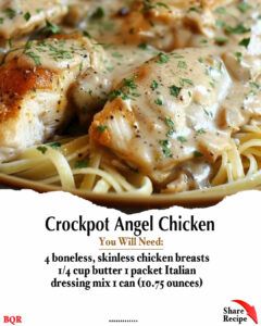 Crockpot Angel Chicken Chicken With Italian Dressing Crockpot, Crock Pot Angel Chicken, Crockpot Chicken Italian Dressing Packet, Crockpot Chicken With Italian Dressing, Angel Chicken Crockpot, Crockpot Angel Chicken Recipe, Chicken Breast In Crockpot Boneless, Crock Pot Angel Chicken Recipe, Slow Cooker Angel Chicken