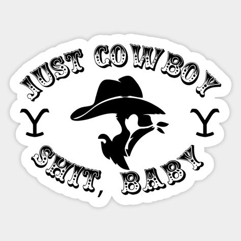 Yellowstone Tattoo Ideas, Yellowstone Stickers, Yellowstone Tattoo, Rodeo Cookies, Yellowstone Quotes, Cricket Stickers, Yellowstone Merchandise, Yellowstone Ranch, Business Crafts