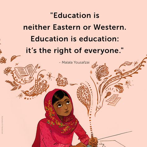 Female Education Quotes, Malala Yousafzai Quotes Woman, Women Education Quotes, Malala Yousafzai Quotes, Human Rights Quotes, Motivational Women, Women Education, Women Feminism, Malala Yousafzai