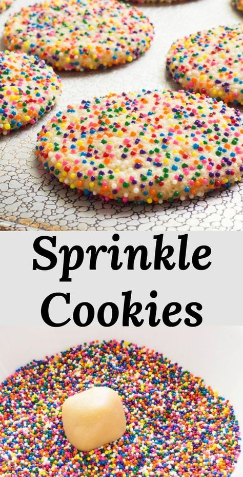 Sprinkle Cookies Recipe, Easy Desserts For Kids, Cookie Recipes For Kids, Kid Desserts, Sprinkle Cookies, Cookies For Kids, Cookies Recipes, Baking With Kids, Desserts To Make