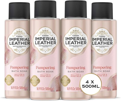 Imperial Leather Pampering Bath Soak - Rich and Creamy Bubble Bath with Mallow and Rose Milk Fragrance - Gentle Skin Care Bulk Buy, White, (4 X 500 ml) Imperial Leather, Milk Bath Soak, Holly Brown, Rose Milk, Bathroom Smells, Male Grooming, Milk Bath, Bath Soak, Sweet Scents