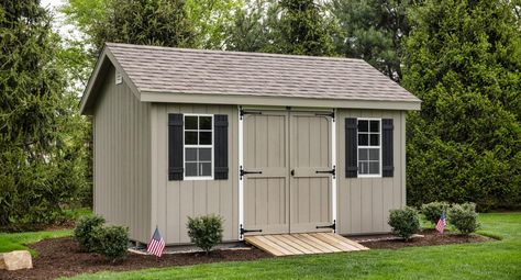 Are you looking for a backyard shed for better storage management? If so, you're in luck as Sheds Unlimited has the best quality-built sheds in PA. Get your storage shed today and begin having Space For Life. Amish Sheds, Cabin Garden, Craft Shack, Shed Landscaping, Shed With Porch, Shed Plans 12x16, Backyard Structures, Workshop Shed, Shed Construction