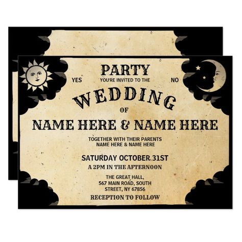 Corpse Bride Wedding, Halloween Wedding Invitations, Dark Wedding Theme, Halloween Themed Wedding, Skull Wedding, Halloween Gothic, Goth Wedding, Affordable Wedding Invitations, Dark Wedding