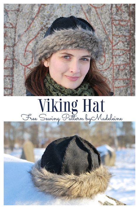 Fabric Viking Hat Free Sewing Pattern | Fabric Art DIY Free Viking Hat Pattern, Russian Hat Pattern, Pixie Hat Sewing Pattern Free, Viking Hat Diy, Winter Hats To Sew, Diy Santa Hat Pattern, Viking Sewing Pattern, Hat Patterns To Sew Free, Cultural Headwear