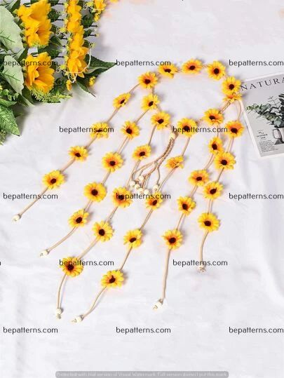 Beginner's Guide to Crafting a Crochet Hairband Flower Headband Hippie, Floral Hair Crown, Hippie Headband, Sunflower Headband, Crochet Hairband, Daisy Headband, Bohemian Headband, Hippie Headbands, Festival Headband