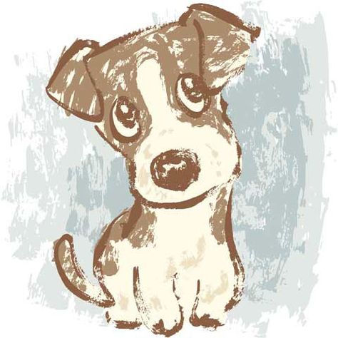 Dogs Sketch, Art For Preschool, Dog Design Art, Ideas For Dogs, Russel Terrier, Cartoon Drawings Of People, Puppy Drawing, Cartoon Drawing Tutorial, Dog Sketch