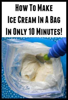 Ice Cream In A Bag, Icecream In A Bag, Easy Ice Cream Recipe, Making Homemade Ice Cream, Diy Ice Cream, Easy Ice Cream, Homemade Ice Cream Recipes, Homemade Butter, Make Ice Cream