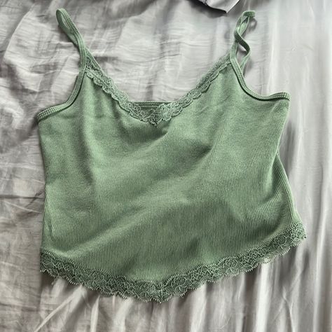 This Top Is Basically Brand New I Love This Top But I Never Had A Chance To Wear It. Honestly It’s A Great Top And Extremely Comfortable Never Had A Chance, Girly Clothes, Sock Outfits, Outfit Inspired, Clothing Pieces, Green Tank Top, Green Tank, Matcha Green, Fashion Wishlist