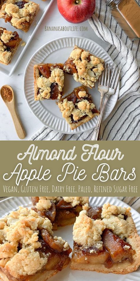 Paleo Apple Bars, Almond Flour Apple Pie Bars, Gluten Free Apple Pie Filling Recipes, Almond Flour Apple Desserts, Grain Free Apple Desserts, Gluten Dairy Free Apple Desserts, Keto Apple Recipes Dessert, Paleo Apple Pie Bars, Healthy Apple Pie Bars