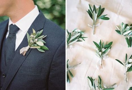 olive leaf and peony - Google Search Blue And Sage Green, Olive Green Weddings, Olive Wedding, Art Gallery Wedding, Green Themed Wedding, Fuchsia Flowers, Wedding Sparrow, Greek Wedding, Boutonniere Wedding