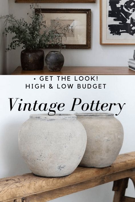 Do It Yourself Quotes, Diy Painted Vases, Seeking Lavender Lane, Concrete Vases, Diy Pottery, Painted Vases, Diy Vase, Look Vintage, Vintage Pottery