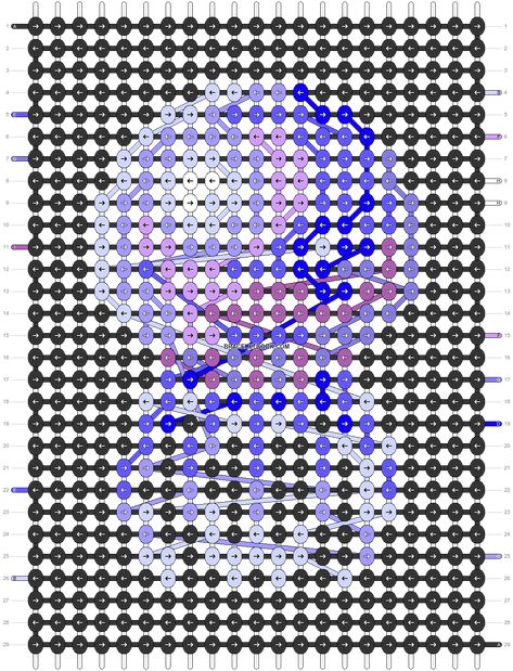 Alpha pattern #90417 variation #191924 | BraceletBook Medusa Alpha Pattern, Jellyfish Alpha Pattern, Perler Bead Art, Alpha Pattern, Alpha Patterns, Perler Bead, Friendship Bracelet Patterns, Perler Beads, Bead Art