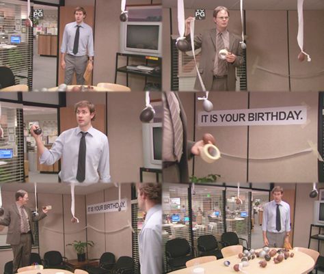 it is your birthday. the office. Office Themed Party, Office Birthday Party, Office Themes, Office Tv, Office Memes, Office Birthday, Dunder Mifflin, Surprise Party, Birthday Meme