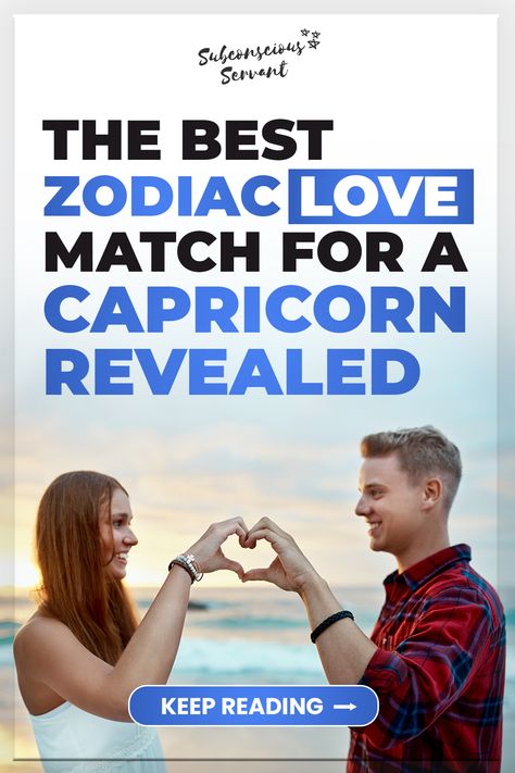 Are you a Capricorn looking for your soulmate? If so, you may want to know who your zodiac love match is. In this article, I reveal the most (and least) likely Capricorn soulmates based on Zodiac love compatibility. Enjoy! via @subconsciousservant Capricorn Soulmate Sign, Capricorn Compatibility Relationships, Pisces And Capricorn Relationships, Capricorn And Scorpio Relationship, Capricorn Soulmate, Capricorn Love Match, Scorpio And Capricorn Compatibility, Capricorn Matches, Capricorn And Pisces Compatibility