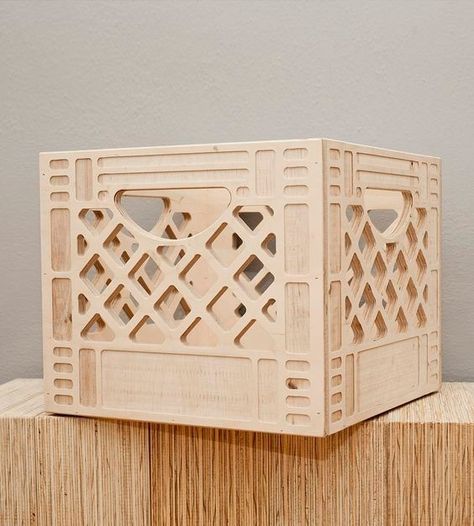 Wooden Milk Crate, Cnc Furniture, Milk Crate, 3d Cnc, Milk Crates, Modelos 3d, Cnc Projects, Plywood Furniture, Wooden Crates