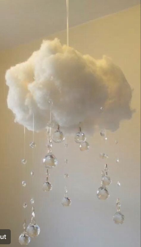 Cloud 9 Party, Cloud Lamp Diy, Cloud Bedroom, Cloud Party, Deco Pastel, Thali Decoration, Hanging Clouds, Cloud Theme, Thali Decoration Ideas