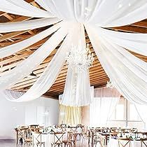 Ceiling Decorations For Party, Drapes For Wedding, Wedding Ceiling Decorations, Ceiling Drapery, Ceiling Drapes, Wedding Drapery, Wedding Arch Draping, Arch Draping, Draping Wedding