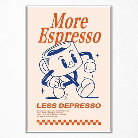 PRICES MAY VARY. Cute Coffee Bar Print: Elevate your coffee nook with our adorable Cute Coffee Bar Print. This charming artwork adds a touch of personality to any space, creating a cozy and inviting atmosphere for your daily caffeine fix. More Espresso Less Depresso Wall Art: Start your day on a positive note with our More Espresso Less Depresso Wall Art. Featuring a witty coffee-themed quote, this print is sure to bring a smile to your face and brighten up your kitchen or home office. Coffee Qu Coffee Happy Birthday, Coffee Bar Pictures Wall Art, Retro Coffee Poster, Coffee Sign Ideas, Coffee Nook Decor, Quotes About Coffee, Cozy Wall Art, Espresso Art, Picture Coffee