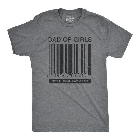 Dad, can I borrow your credit card? Mens Dad Of Girls Tshirt Funny Barcode Payment Fathers Day Tee (Dark Heather Grey) - M barcode shopping grocery retail therapy . This is a M Dark Heather Grey mens t-shirts sold by Crazy Dog T-Shirts Color: Gray.  Gender: male.  Age Group: adult.  Pattern: graphic. Funny Adult Shirts, Girls Tshirt, Nerdy Shirts, Sarcastic Shirts Funny, Pun Shirts, Funny Dad Shirts, Funny Shirts For Men, Tshirt Funny, Sarcastic Shirts