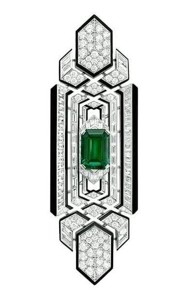 Emerald Ring Design, Art Deco Inspired Jewelry, Art Deco Jewellery Design, Jewelry Mood Board, Black Diamond Pendant, Art Deco Jewelry Vintage, Art Deco Emerald Ring, Art Deco Brooch, French Jewelry