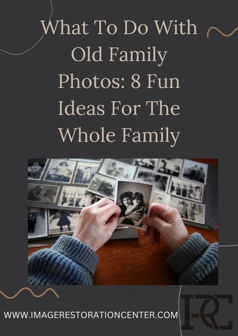 Taking pictures is a wonderful way of preserving the good times, but organizing multiple photos can be overwhelming if you’ve never done it before This is especially true when your pile spans generations! But before you consider tossing photos into a box and throwing it out, consider how each old photo represents a moment in your family’s history – and how much of a shame it would be to get rid of them. Antique Family Photos, Ancestry Photos, Old Photo Restoration, Photo Christmas Gifts, Vintage Family Photos, Family Photo Collages, Genealogy Resources, Old Family Photos, Photo Restoration