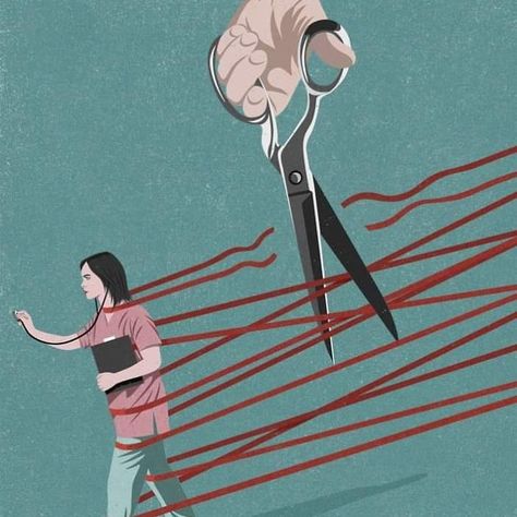 What’s Wrong With Today’s Society Captured In 32 Brutally Honest Illustrations By John Holcroft Red Tape, Pose Fotografi, Conceptual Illustration, Red String, Simple Illustration, Creative Illustration, Freelance Artist, Art And Illustration, Editorial Illustration