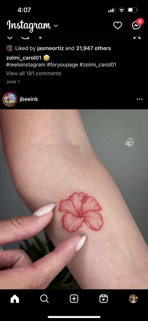 Romdoul Flower Tattoo, Red Palm Tree Tattoo, Three Hibiscus Flower Tattoo, Simple Puerto Rico Tattoos, Puerto Rican Flower Tattoo Hibiscus, Jamaica Flower Tattoo, Red Marigold Tattoo, Fragipanni Tattoo, Spanish Flower Tattoo