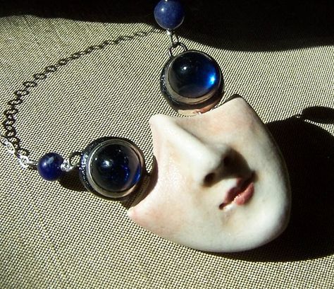 Jewelry Enamel, Sapphire Eyes, Fantasy Clothes, Behind Blue Eyes, Prop Making, Resin Jewellery, Eclectic Art, Luna Lovegood, Porcelain Art