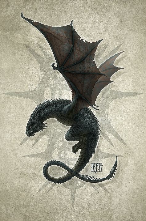 Little Black by *kerembeyit on deviantART Kerem Beyit, Dragon's Lair, Art Web, Dragon Pictures, Web Graphic Design, 문신 디자인, Mythological Creatures, Mystical Creatures, Fantasy Dragon