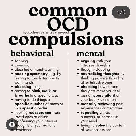 Ocd Thoughts, Ocd Therapy, Go To Therapy, Think Positive Thoughts, Mental Health Facts, Mental Health Therapy, Mental Disorders, Mental And Emotional Health, Health Facts