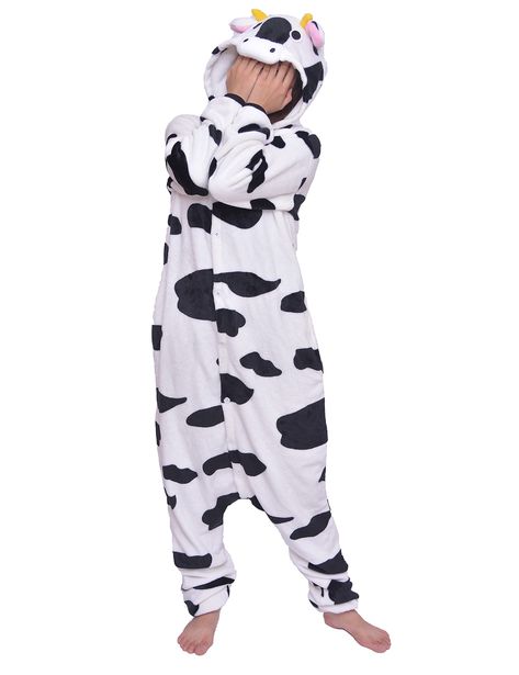 PRICES MAY VARY. 【High-qualified Material】Our cow costumes for adults are made of high-grade Double-Sided Flannel, it’s soft both inside and outside,light and comfortable ,keeping you warm all year round with the feeling of spring. 【About size】Please choose the right size of cow onesie pajamas according to your height，whether man or women.height 4‘8-5' select size S,height 5'-5'4 select size M,height 5'4-5'8 select size L,height 5'8-6'2 select size XL. 【Design Approach】The button-up closure desi Cow Costumes, Cow Onesie, Costumes For Adults, Cow Costume, Animal Pajamas, One Piece Cosplay, Onesie Pajamas, Cows Funny, One Piece Pajamas