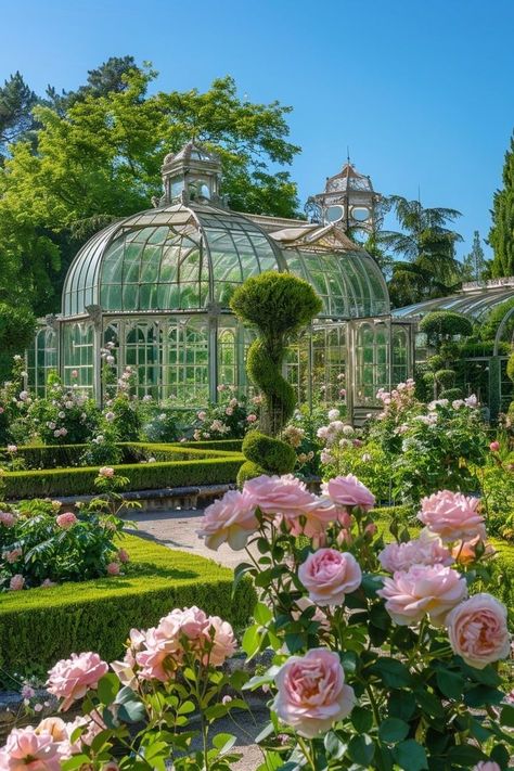 Garden With Flowers Aesthetic, Beautiful Garden Aesthetic, Victorian Forest House, Garden Home Aesthetic, Victorian Garden House, Garden Of Flowers Aesthetic, Good Bloxburg Houses, At Home Flower Garden, Victorian Glass House