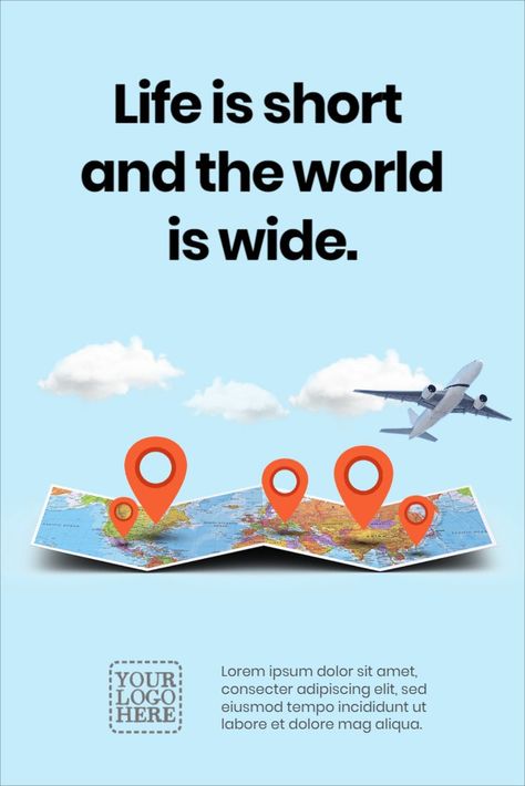 Creative Travel Ads Advertising, Flyer Design Travel Agency, Travel Agency Services Poster, Travel Campaign Advertising, Airport Advertising Creative, Traveling Creative Ads, Travel Agency Posts Ideas, Travel Creative Ads Design, Travel Agency Poster Graphic Design