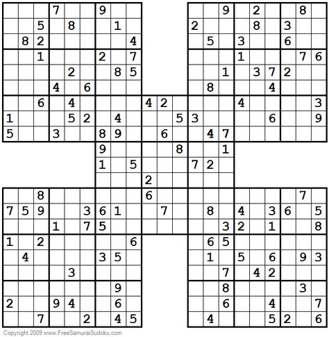 1001 Hard Samurai Sudoku Puzzles Sudoku Puzzles, Quick Saves