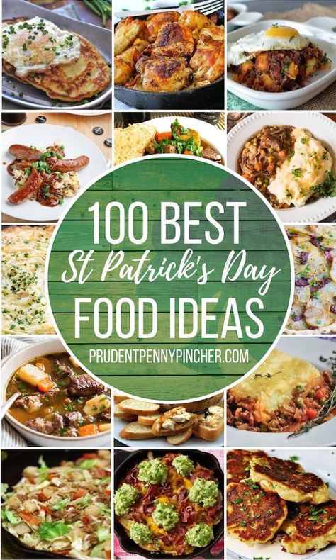 Get the luck of the Irish with these St. Patrick’s Day Food ideas. From traditional Irish recipes to festive Irish-inspired foods. There are St Patrick's Day recipes for dinner, side dishes, desserts, drinks, appetizers and even breakfast! St Patrick's Food, St Patrick's Day Food Ideas, Traditional Irish Recipes, St Patrick's Day Food, St Patricks Food, Prudent Penny Pincher, Holiday Recipies, Desserts Drinks, Irish Cooking