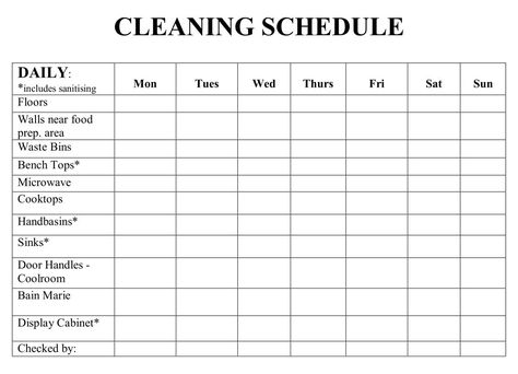 Office Cleaning Checklist Free Printable, Daycare Cleaning Checklist, Cleaning Schedule Templates Free, Blank Cleaning Checklist, Classroom Cleaning Checklist, Cleaning Charts, Cleaning List Printable, Burger Business, House Cleaning Checklist Printable