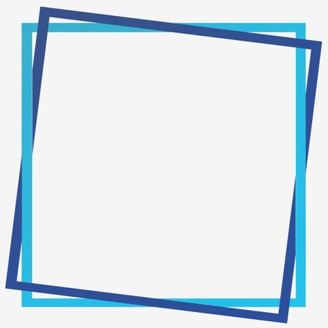 Frame Poster Design, Poster Border Design, Blue Frame Border, Minimalist Nails Square, Square Border Design, Simple Frame Design, Blue Frame Png, Square Clipart, Png Border