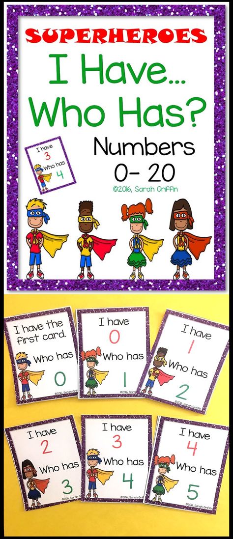 I Have Who Has | Math Game | Numbers to 20 | PreK | Kindergarten | First grade Group Math Games, Math Games Kindergarten, Games Kindergarten, Numbers To 20, Math Wall, Kindergarten Math Games, Prek Math, Card Games For Kids, Base Ten