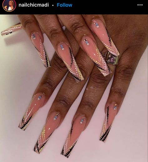 90s Nails Designs, 30th Nails, Xl Nails Design, 90s Inspired Nails, 90s Nail Art, Sagittarius Nails, Pixie Nails, 90s Nails, Nail Pics