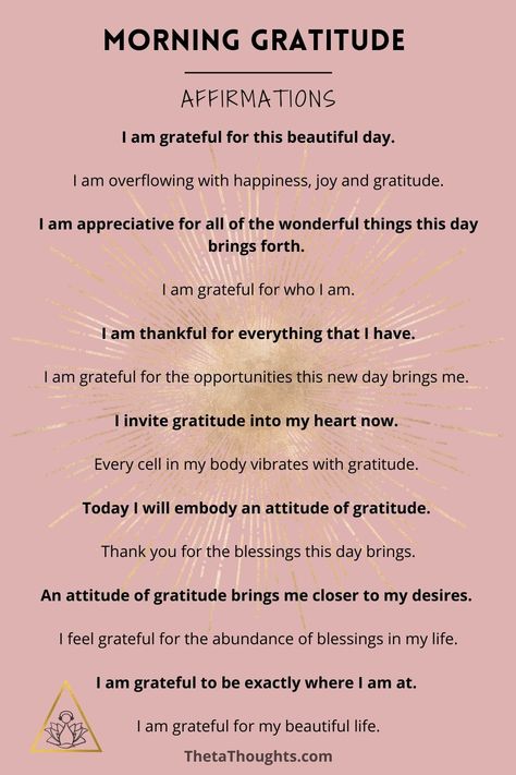 Cool Affirmations, Gratitude Morning, Morning Gratitude Affirmation, Affirmation Meditation, Morning Gratitude, 5am Club, Gratitude Journal Prompts, Healing Affirmations, Gratitude Affirmations