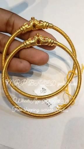 Mrp based gold sheet bangle For order WhatsApp 9849918039 #goldsheetbangle #goldsheetbangles #bridaljewellery#bangles#weddingjewellery #lightweightgoldjewellery #goldsheetbangles #southindianweddingjewellery#kada Kada Bangles Gold Design, Gold Kada Design For Women, Bangles Aesthetic, Gold Kangan, Gold Reference, Rajasthani Bride, Traditional Bangles, Rajputi Jewellery, Unique Gold Jewelry Designs