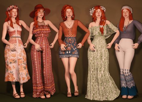 Best Sims 4 Boho CC and Mods Out There — SNOOTYSIMS Retro Sims 4 Cc Clothes, Sims 4 Cc Cottagecore Dress, Sims 4 Cc Boho Hair, Sims 4 Flower Crown Cc, Sims 4 Birkenstock Cc, Sims 4 Flower Dress, Sims 4 Cc Bohemian Clothes, Bohemian Sims 4 Cc, Sims 4 Hippie Cc Clothes