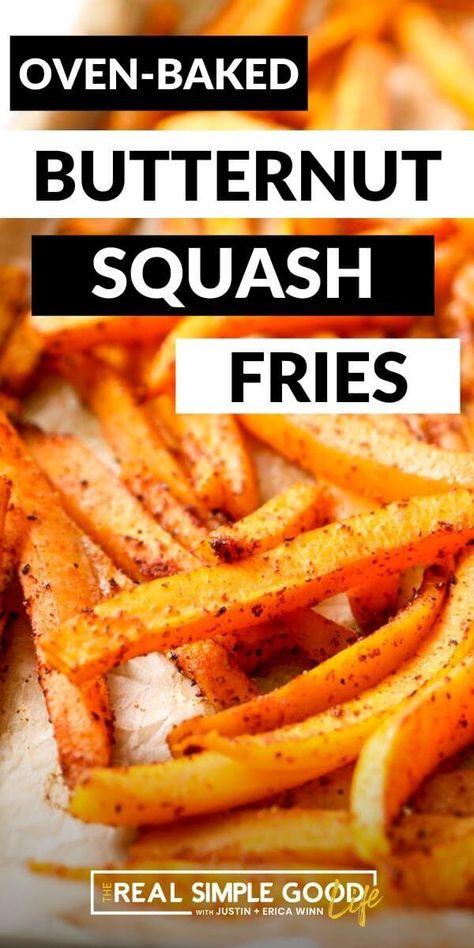 Butternut Squash Recipes Healthy, Butternut Squash Side Dish, Healthy Squash Recipes, Butternut Squash Fries, Paleo Soups, Squash Fries, Veggie Side Dish Recipes, Baked Butternut Squash, Scd Recipes