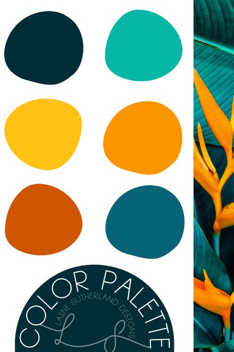 Blue Green Grey Orange Color Palette, Tropical Paint Colors Colour Palettes, Tropical Blue Color Palette, Tropical Tones Colour Palettes, Tropical Pallet Colour Palettes, Caribbean Color Palette Inspiration, Tropical Party Color Palette, African Inspired Color Palette, Havana Nights Color Palette