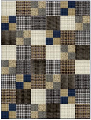 Quilt Inspiration: Free pattern day ! Father's Day quilts Scrappy Plaid Quilts, Guy Quilts Ideas, Mens Shirt Quilt Pattern, Quilt Patterns Using Mens Shirts, Mans Quilt Ideas, Mens Quilt Patterns Free, Male Quilt Ideas, Homespun Quilt Ideas, Tartan Quilt Ideas